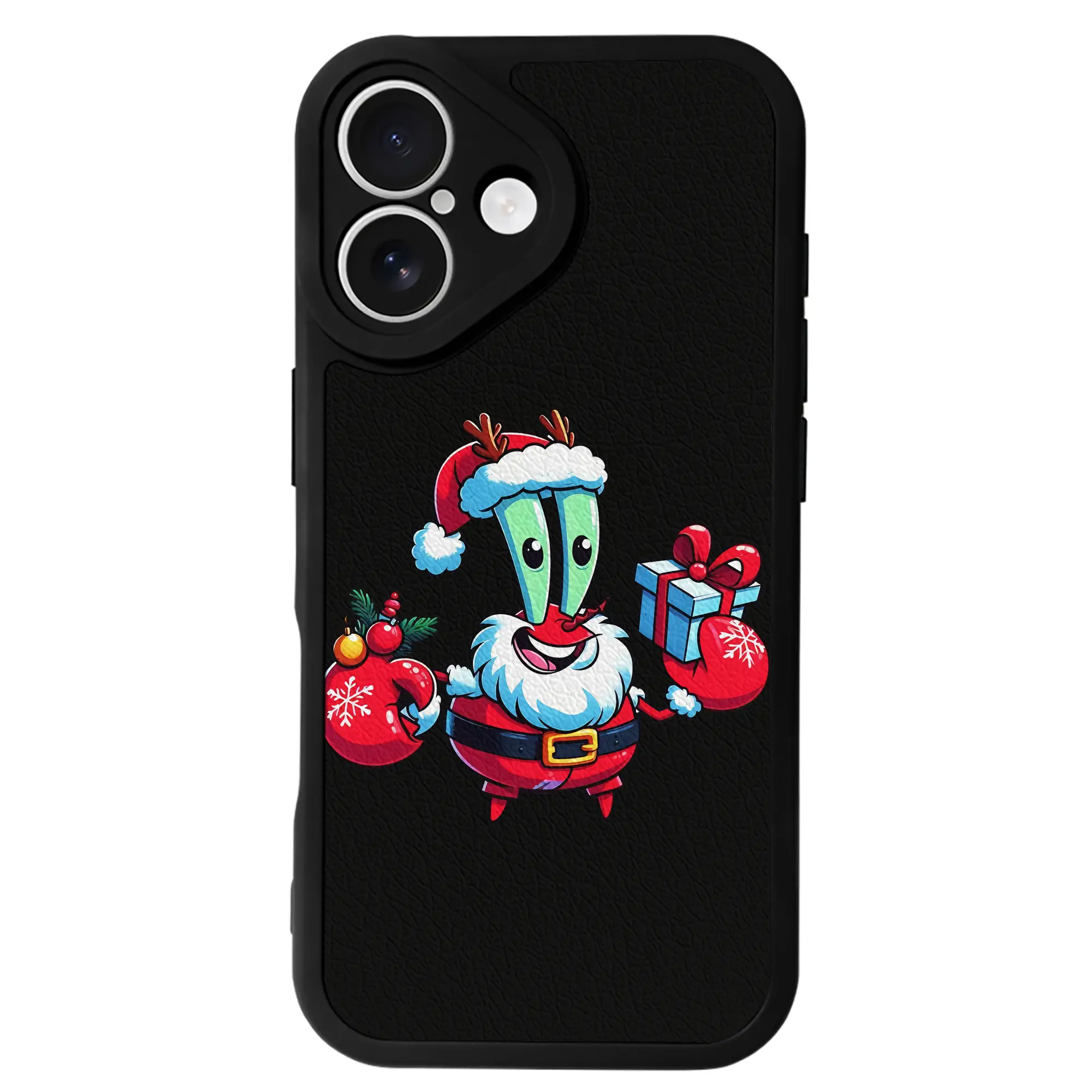 スポンジボブ グッズ ミスター・クラブ - IPhone 16シリーズ対応 ・ シリコンスマホケース ・ レザー調 ・ 高精度フィット ・ 耐衝撃 ・ ワイヤレス充電対応 ・ 精密カット